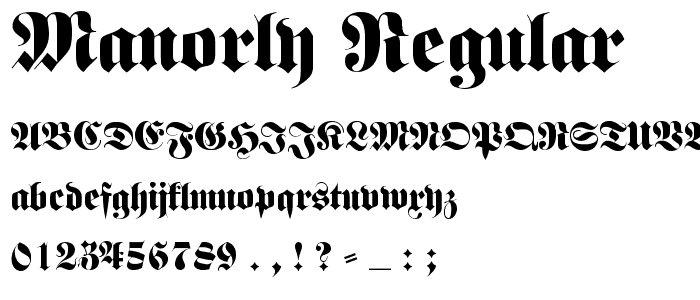 Manorly Regular font